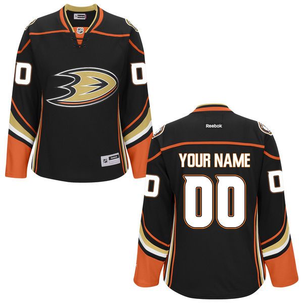 Reebok Anaheim Ducks NHL Women Custom Premier NHL Jersey - Black->customized nhl jersey->Custom Jersey